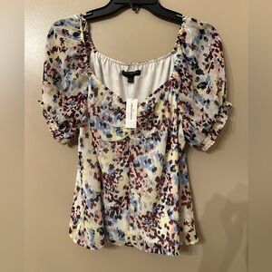 NWT Banana Republic Womens Puff Sleeve Top - Size Medium